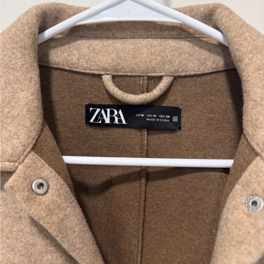 Zara Camel Wool Blend Jacket
